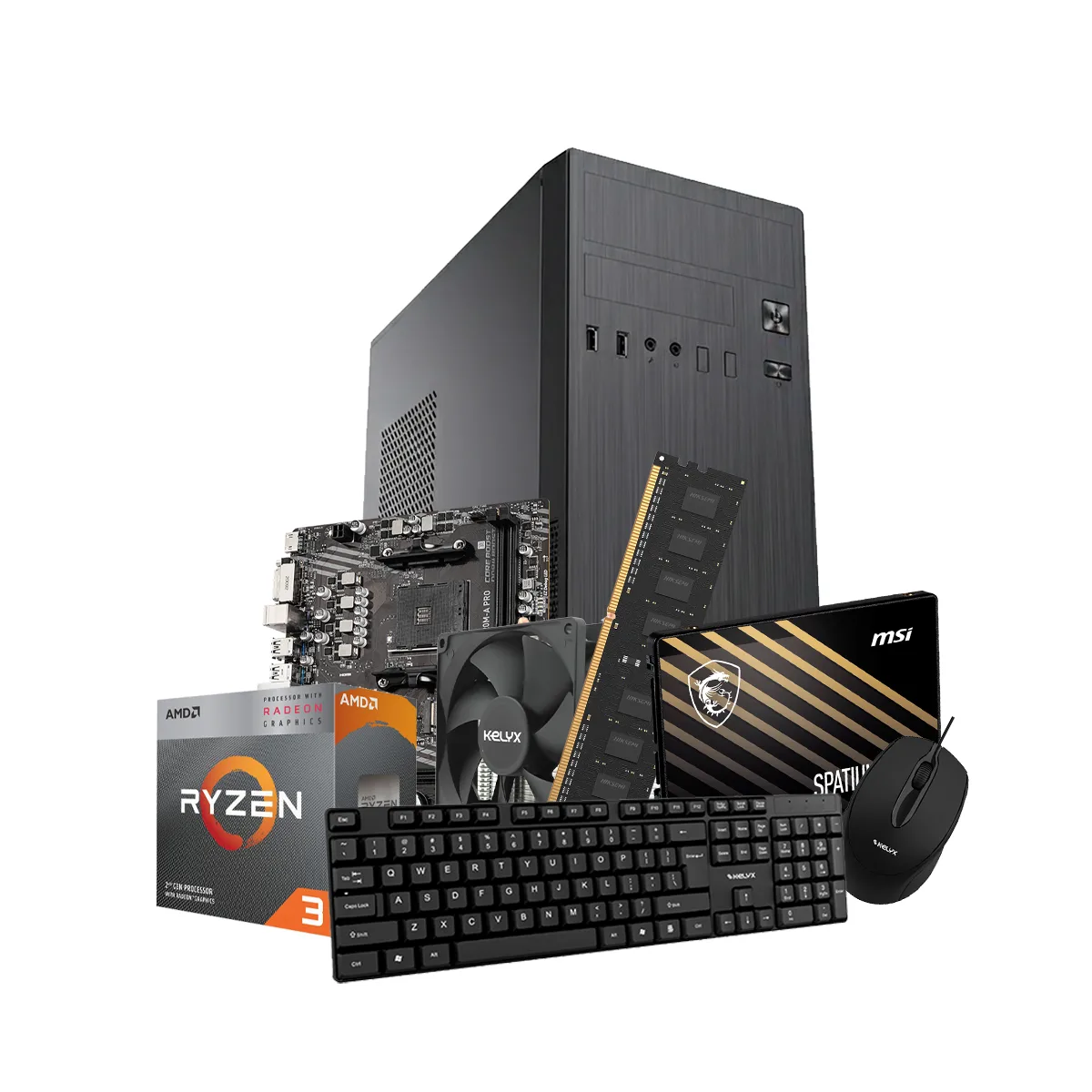 Sistemas Pc Kelyx AMD Ryzen 3-3200G 8G SSD 240Gb (MSI)