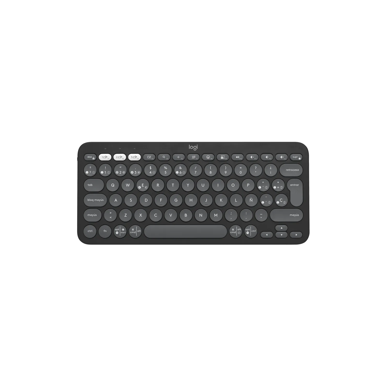 Teclado Logitech Bluetooth K380s Pebble Graphite 920-011783