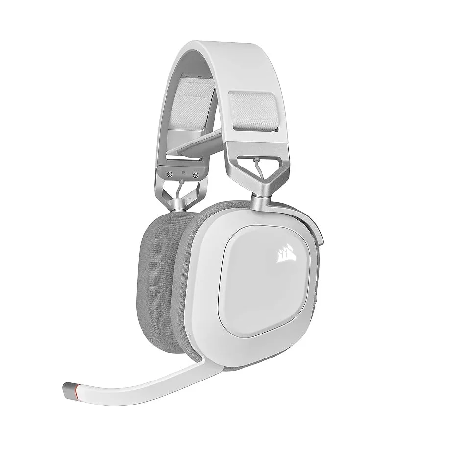 Auricular Corsair HS80 RGB Wireless Spatial Audio White