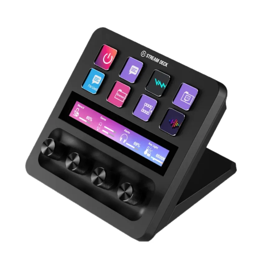Stream Deck+ Elgato 8 botones LCD customizables + 4 Diales Negro