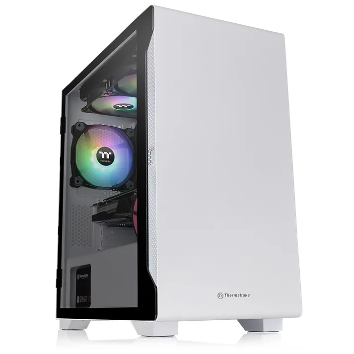 Thermaltake Gabinete TT S100 Mid-Tower TG Fan x1 White