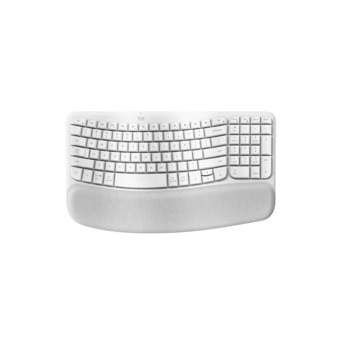 Teclado Logitech Wireless Wave Keys Ergo White Esp 920-012279