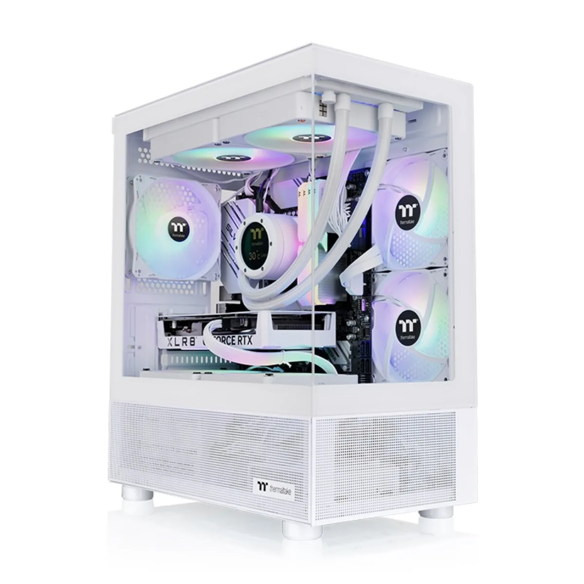 Thermaltake Gabinete TT View 170 Micro Chassis TG x2 Fan ARGB x3 Snow