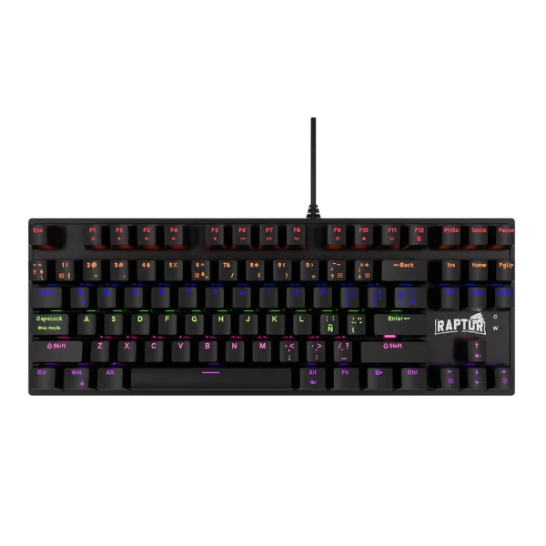 Teclado Gamer Raptor Fireclaw M87 Mecanico Retroiluminado Switch Red