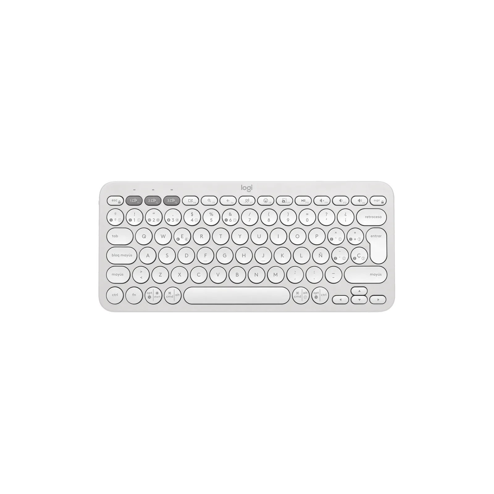 Teclado Logitech Bluetooth K380s Pebble White 920-011784