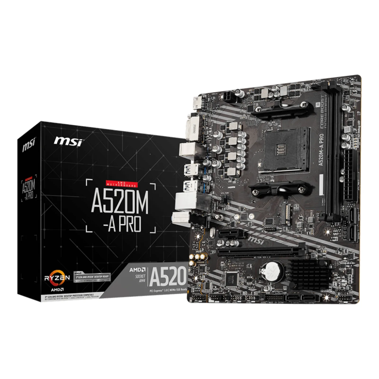 Mother MSI A520M-A PRO DDR4 AM4 (Series 3000/4000/5000)