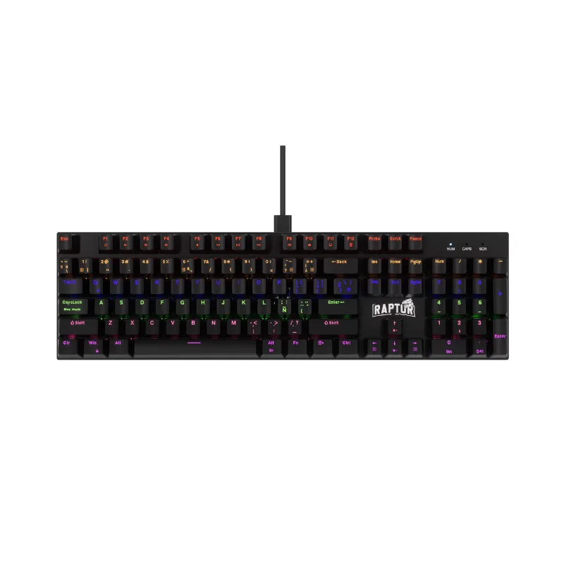 Teclado Gamer Raptor Fireclaw M104 Mecanico Retroiluminado Switch Red