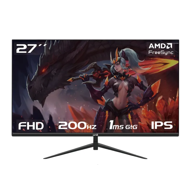 Monitor Gamer Raptor Hawk Eye 27 Frameless IPS FHD 200Hz 1Ms HDMI-DP