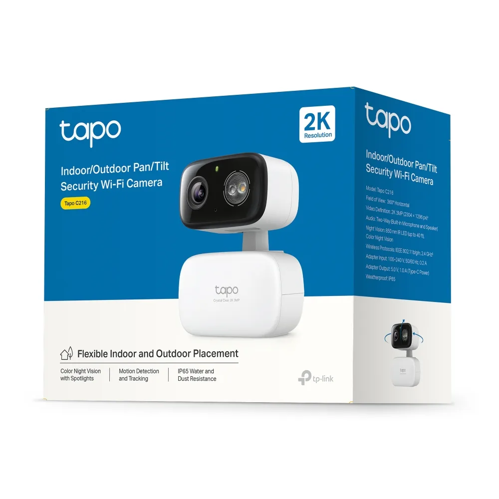 TP-Link TAPO C216 Camara IP 3mp Mov Remoto Day/Night SD Wifi