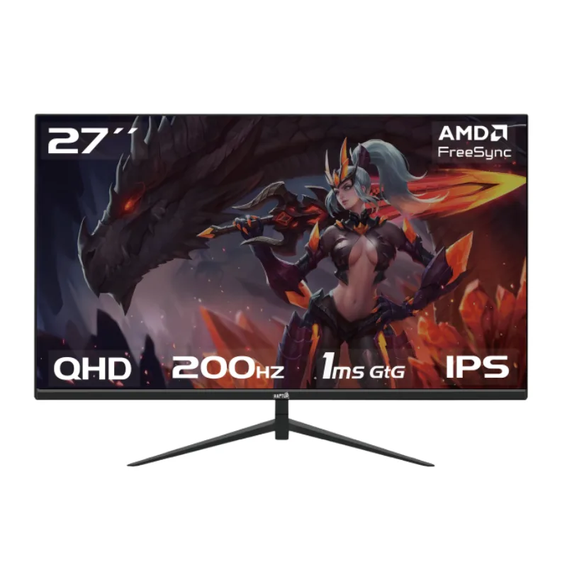 Monitor Gamer Raptor Hawk Eye 27 Frameless IPS QHD 200Hz 1Ms HDMI-DP