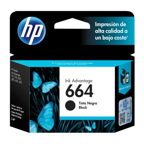 F6V29AL cartucho de tinta hp 664 NEGRO
