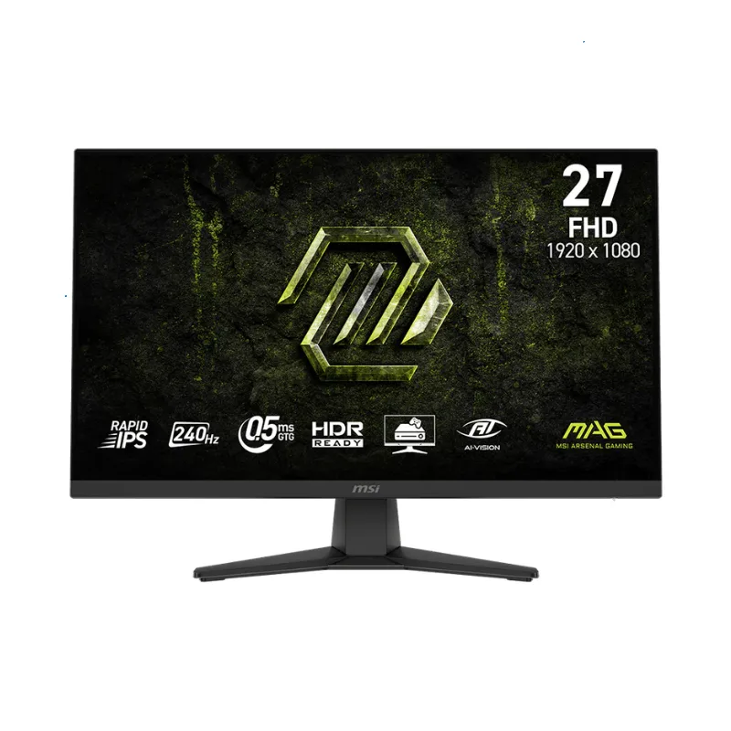 Monitor Gamer MSI 27" MAG 272F FHD Rapid IPS 240Hz 0.5ms Flat 2xHDMI