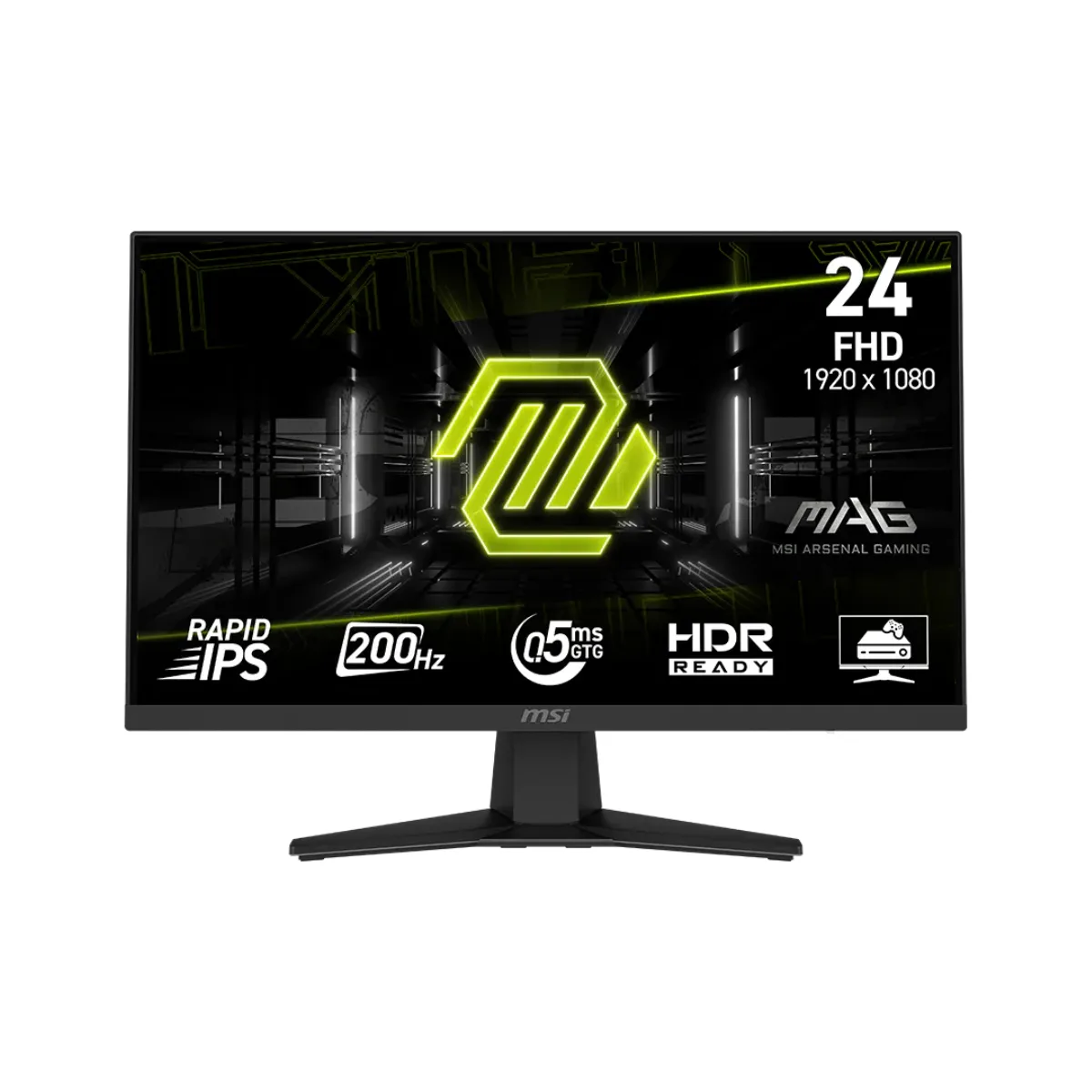 Monitor Gamer MSI 24" MAG 244F FHD Rapid IPS 200Hz 0.5ms Flat 1xHDMI