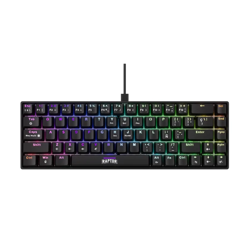 Teclado Gamer Raptor Fireclaw M68 Mecanico Retroiluminado Switch Red