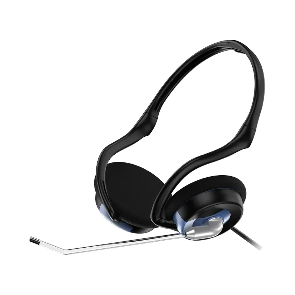 Genius Auricular c/ Microfono HS-300N,Dual Jack Cable,New
