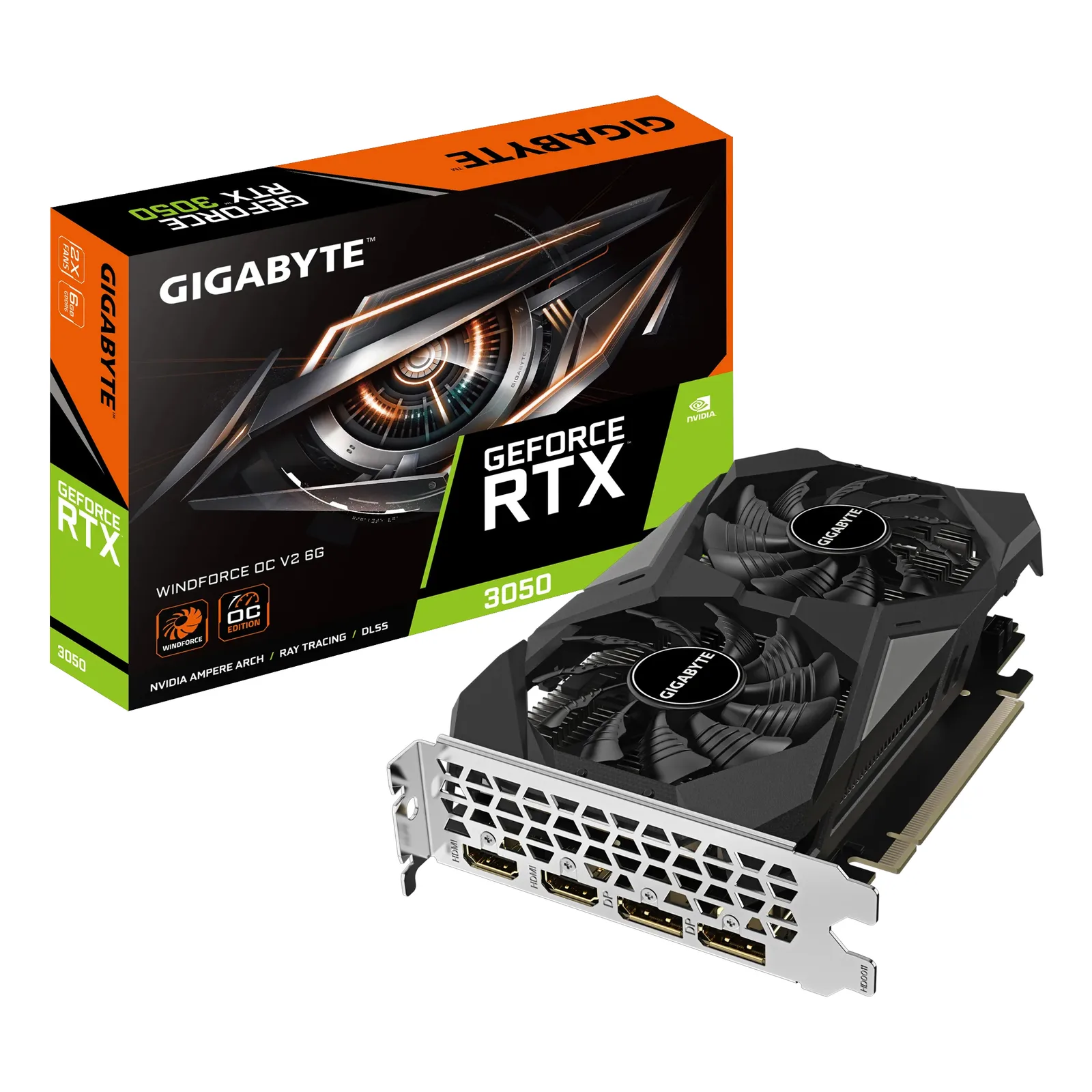 VGA Gigabyte GeForce RTX 3050 WINDFORCE OC V2 6G