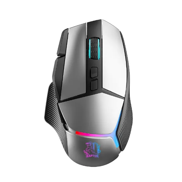 Mouse Gamer Raptor Storm Grip 9 botones 8000dpi retroiluminado Grey
