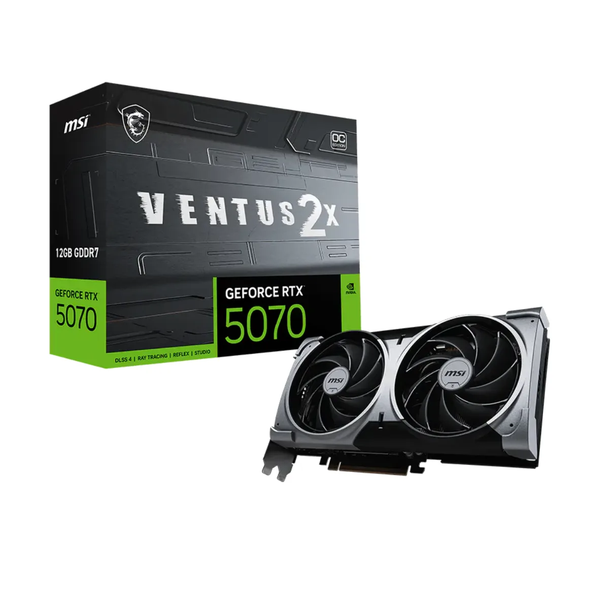 VGA MSI GeForce RTX 5070 12G VENTUS 2X OC BLACK