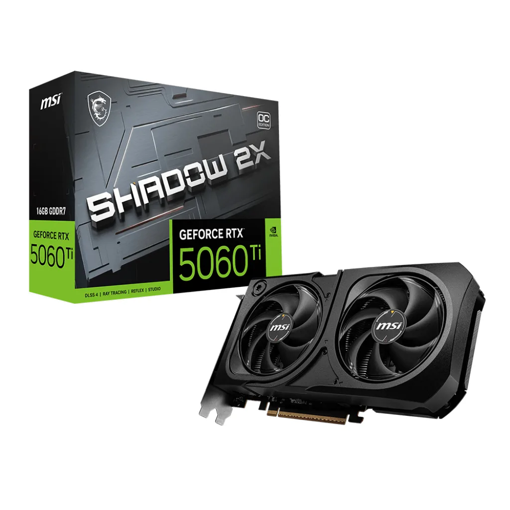 VGA MSI GeForce RTX 5060 Ti 16G SHADOW 2X OC PLUS