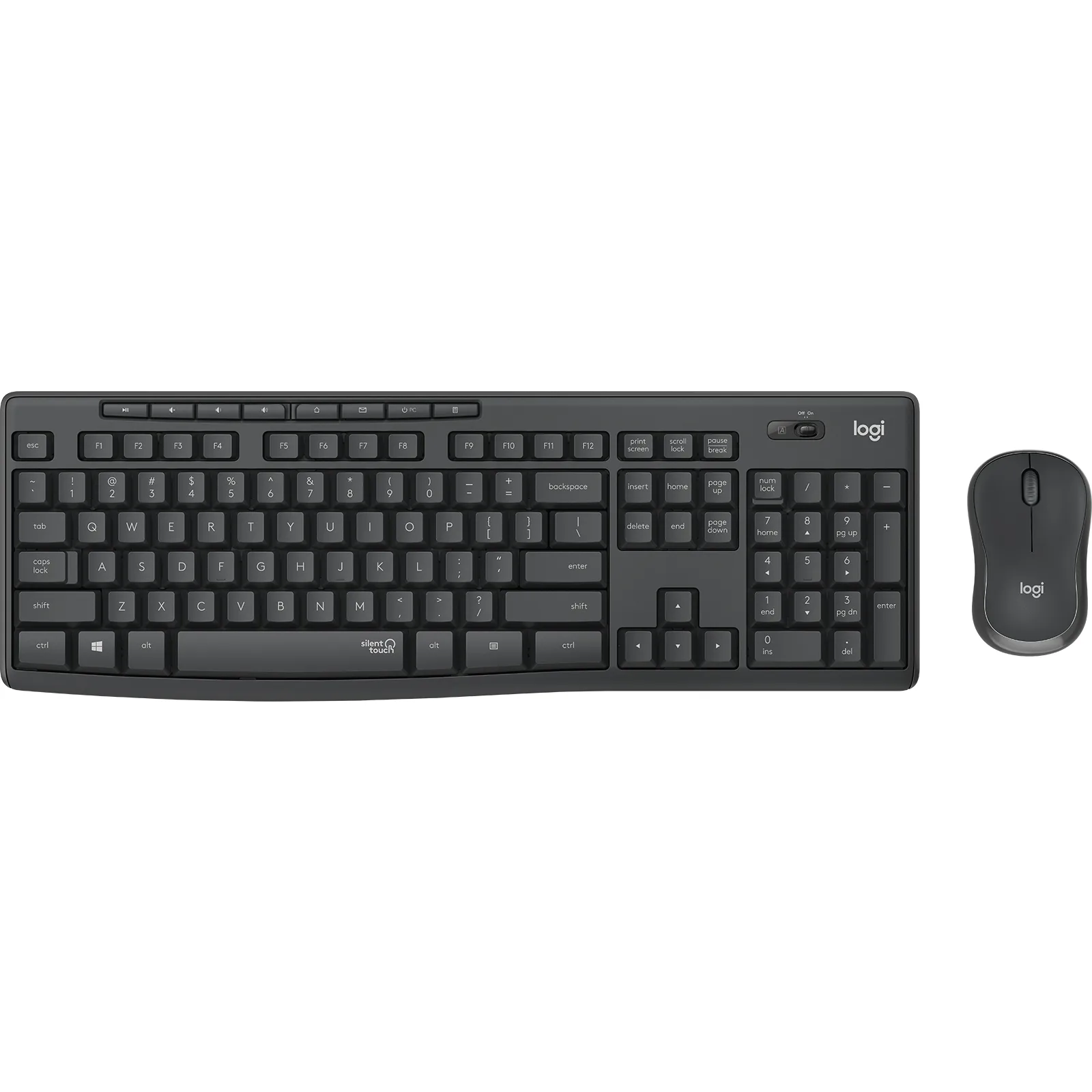 Teclado+Mouse Logitech Wireless MK295 Silent Blk 920-009792