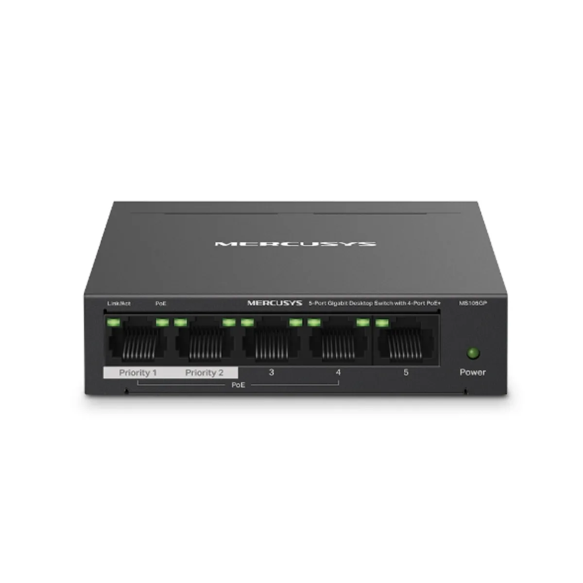 TP-Link MS105GP Switch Giga 5P Mercusys MiniDesktop con 4P POE