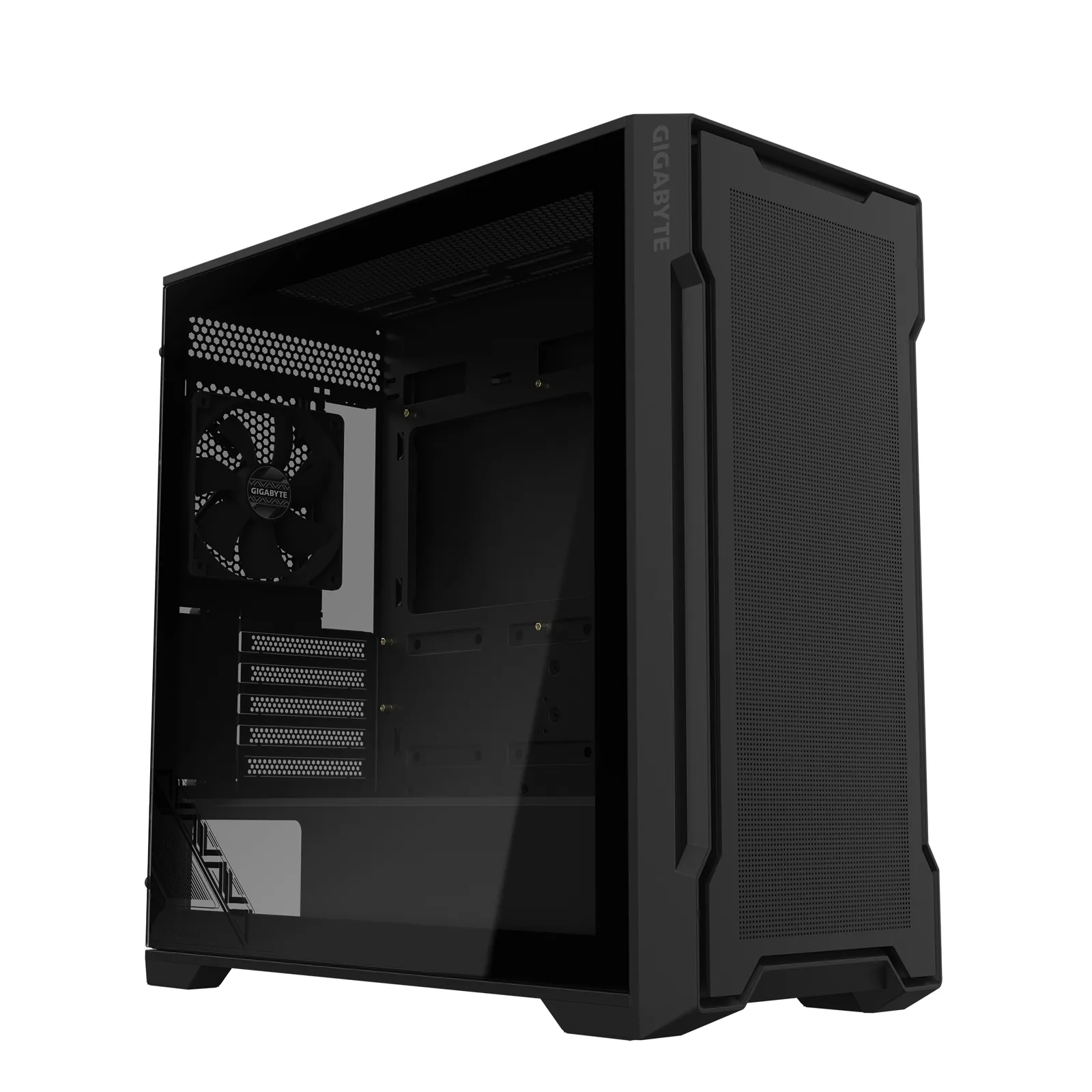 Gabinete Gigabyte C102 Glass TG Mid-Tower Fan x2 Black