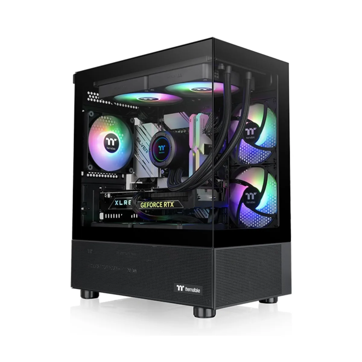 Thermaltake Gabinete TT View 170 Micro Chassis TG x2 Fan ARGB x3 Black