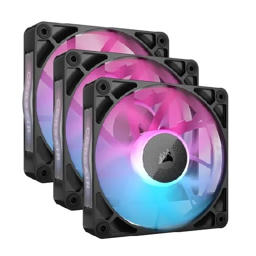 Fan Cooler Corsair iCUE LINK RX120 RGB 120mm Black Pack x3