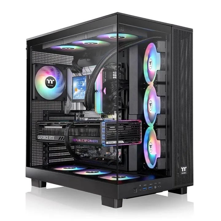 Thermaltake Gabinete TT View 380 XL Mid-Tower TG x2 Fan ARGB x1