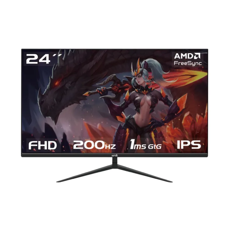 Monitor Gamer Raptor Hawk Eye 24 Frameless IPS FHD 200Hz 1Ms HDMI-DP
